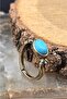 Pure Copper Women's Turquoise Ring Adjustable Trend (Gift, Birthday, Daily) - 3