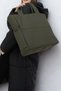 Women's Khaki Color Fabric Zippered Waterproof Puff Bag Makeup Bag