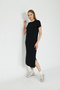 Women's Black Basic Summer Dress Containing Modal Fabric Soft Texture - 3