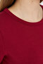 Women's Burgundy Basic Summer Dress Containing Modal Fabric Soft Texture - 6