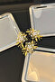 Luxury Stone Daisy Flower Accessory Stainless 6-Piece Presentation Tray |   Decorative Dowry, Coffee, Tea, Tray - 2