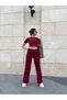 Camisole Woven Cotton Crew Neck Short Sleeve Crop Blouse & Wide Leg High Waist 2-Piece Bottom Top Set - 4