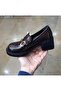 Women's Thick Heel Buckle Daily Loafer Shoes - 2