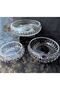 Cut Crystal Glass Salad/ Presentation Bowl Set 3 Pieces - 4