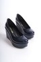 Romano; Navy Blue, 9 cm Padded Heeled Shoes (Narrow Fit, Read the Product Description) - 4