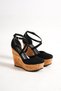 Fallon; Black Suede 12 Cm Wedge Heeled Shoes - 3