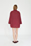Women's Burgundy Linen Laced Kimono / Sevde Ugur - 6