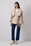 Brief Trench Coat with Belt