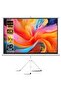 72 Inch 16:9 Portable 4K Projector Screen with Tripod Stand - White Fiberglass Projector Screen