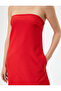 Women'S Red Strapless Mini Dress - 5