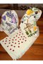 Set of 3 Kitchen Towels 40X60 Cm., Printed Towels with Pictures, Patterned Cream Kitchen Towels Drying Cloth