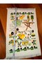 Set of 3 Kitchen Towels 40X60 Cm., Printed Towels with Pictures, Patterned Cream Kitchen Towels Drying Cloth - 8