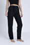 Cotton Thin Breathable Fabric Ribbon Waist Detail Solid Pocketless Women's Pajama Bottoms - 4