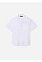 Male Child Mao Collar Short-Sleeve White Shirt 6137