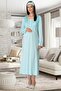 Maternity Dressing Pajamas Nightgown 4-Piece Set 75% Cotton, 25% Viscose Hair Band is a Gift - 7
