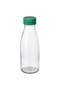 SPARTANSK Water bottle, clear glass/green, 0.5 l
