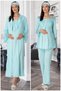 Maternity Dressing Pajamas Nightgown 4-Piece Set 75% Cotton, 25% Viscose Hair Band is a Gift - 5