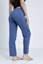 Cotton Thin Breathable Fabric Ribbon Waist Detail Solid Pocketless Women's Pajama Bottoms - 6
