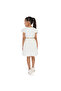 Ivory/Gold Lapel Jacquard Dress - 4