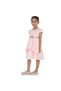 Girls Elegant Lt Pink/Gold Jacquard & Tulle Party Dress - 3