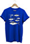 Fishing Fishing Longtail Tuna Fish Printed 100% Cotton Regular Fit Blue T-Shirt