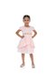 Girls Elegant Lt Pink/Gold Jacquard & Tulle Party Dress - 2