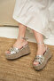 Rex Silver Tassel Detailed Women's Platform Sandals - 2