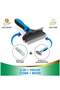 Double-Sided Pet Hair Removal Comb, Non-Slip Handle Easy Clean for Cats Dogs, Blue