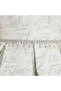Mint Green/Gold Jacquard High Low Tail Dress With Tulle Mesh - 6