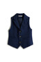 Blue Waistcoat And Short Set With Shirt And Bow Tie - 3