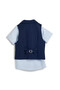 Blue Waistcoat And Short Set With Shirt And Bow Tie - 2
