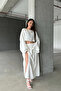 100% Cotton Muslin Bat Sleeve Blouse-Long Skirt Bohemian Two Piece Set - 4