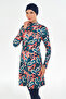 Lycra Full Covered Hijab Swimsuit 2103 Dark Navy Blue - 5