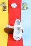 Girl's Orthopedic Bow Detailed Wedding Evening Dress Single Strip Velcro Daily Summer Ballerina Shoes - 3