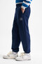 Yoane Men's Tie-Up Elastic Waist and Leg Navy Blue Sweatpants - 4
