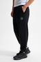 Yoane Men's Tie Elastic Waist and Leg Black Sweatpants
