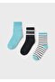 Girl's 3-Piece Socks Set Turquoise 10914