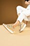 Afrid Beige Straw-Skin Women's Sneakers - 4