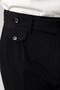 Navy Blue Fabric Trousers with Pleated Front and Long Tongue 2306-29 - 3