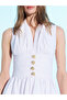 SS6032 Buttoned Waist Balloon Dress - 3