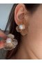 Leyla Pearl Detail Flower Earrings