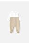 Baby Boy Long Sleeve Booties Jumpsuit Beige 1704 - 2