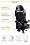 Compact Lockable Office Table with Ergonomic Reclining Mesh Office Chair - 8