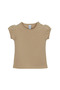 Milk Coffee Basic Baby Girl Snap Neck Watermelon Sleeve T-Shirt - 2