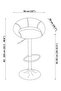 Set of 2 Round Soft Cushion Adjustable Height Bar stools Black - 2