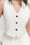 Pailey Backless Ecru Vest Pants Set - 6
