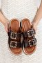 Daily Women's Slippers Double Buckle Soft Comfortable Orthopedic