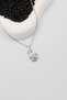 Tarnish Free Women's Steel Zircon Stone Moon Stone Crescent Butterfly Detailed Necklace - 2