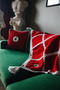 Red Touch Blanket & Throw Pillow Set