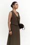 Orsha Khaki Vest Skirt Suit - 6